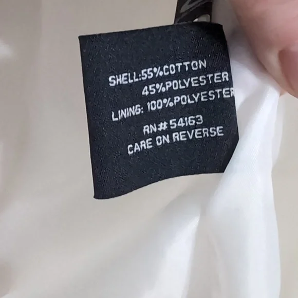 Colebrook White Contrast Button Slicker Rain Jacket Size Small - Picture 6 of 7